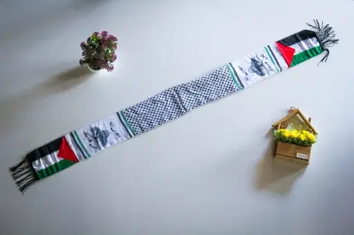Authentic Palestinian Keffiyeh - Versatile Shoulder & Neck Scarf